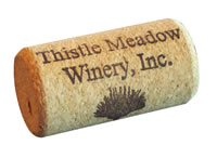 A wine cork from Thistle Meadow Winery