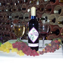 Enjoy a glass of red or white wine at Thistle Meadow Winery
